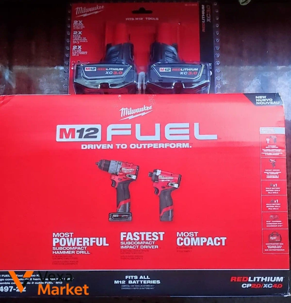 Набор шуруповертов Milwaukee M12 FUEL с батареями