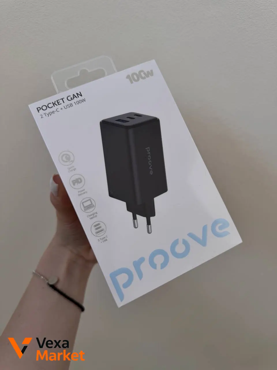 МЗП Proove Pocket GaN Max 100W (2Type-C + USB)