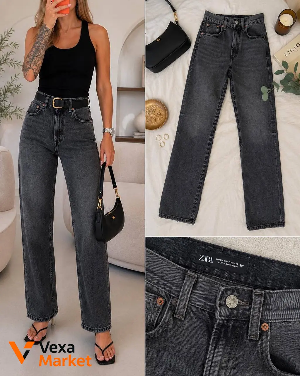 Джинси Zara прямий крій розмір XS