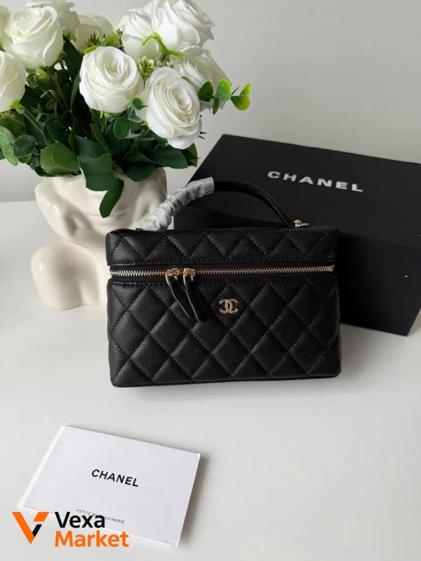 Chanel Classic косметичка из зернистой кожи