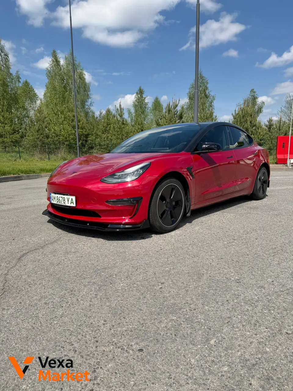 Tesla Model 3 2020 Електро 80.2 кВт*г Червоний