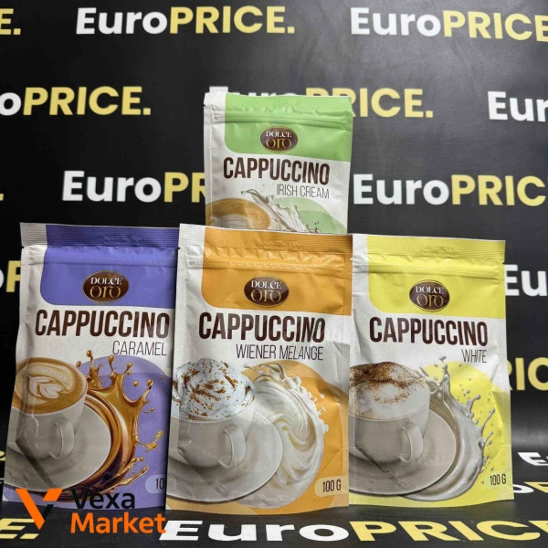 Капучино Dolce Oro Irish Cream, Caramel, Wiener Melange, White 100г