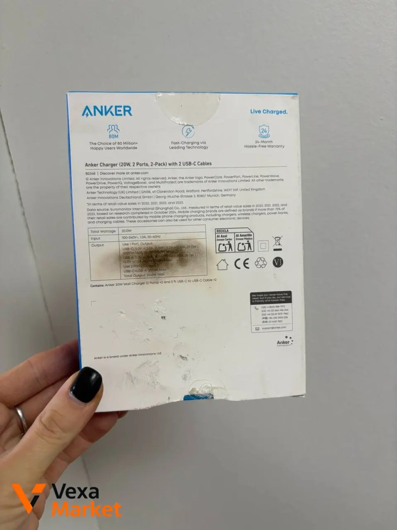 Набір Anker 20W USB C зарядних шнурів та блочків — фото 4