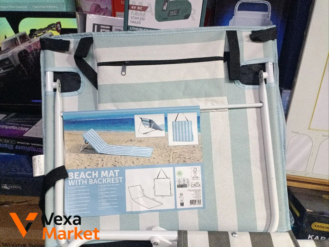 Складаний пляжний килимок-крісло Beach Mat with Backrest