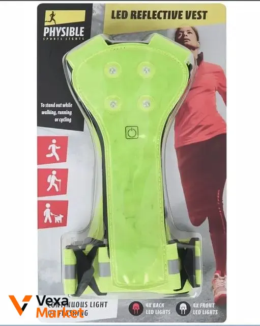 Світловідбивний LED-жилет для бігу та велосипеда Physible