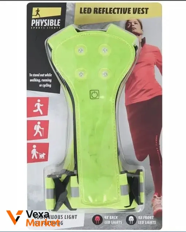 Світловідбивний LED-жилет для бігу та велосипеда Physible
