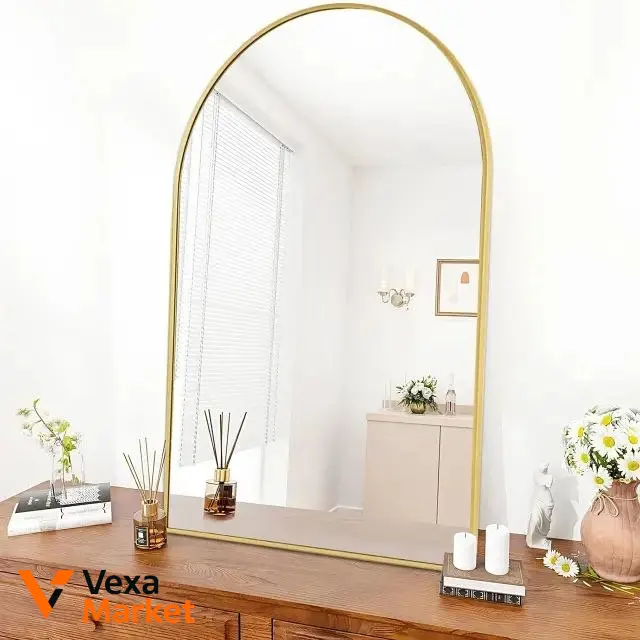 Настінне арочне дзеркало Studio Home Hanging Mirror Gold 56 × 32 см