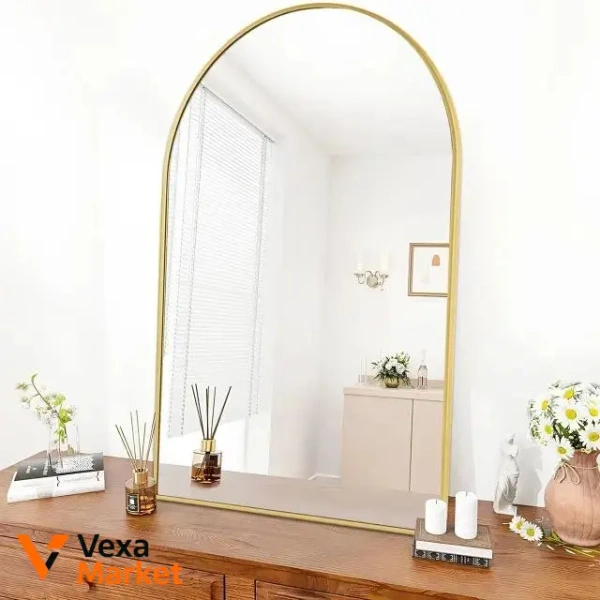 Настінне арочне дзеркало Studio Home Hanging Mirror Gold 56 × 32 см