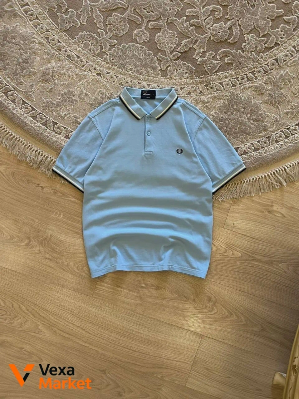 Дві футболки Fred Perry (блакитна L, темно-синя S)