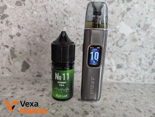 Pod-система Voopoo Argus G3 30 Вт 1500 мАч з картриджем 0.7 Ом та рідиною Elix Lab Green Tea