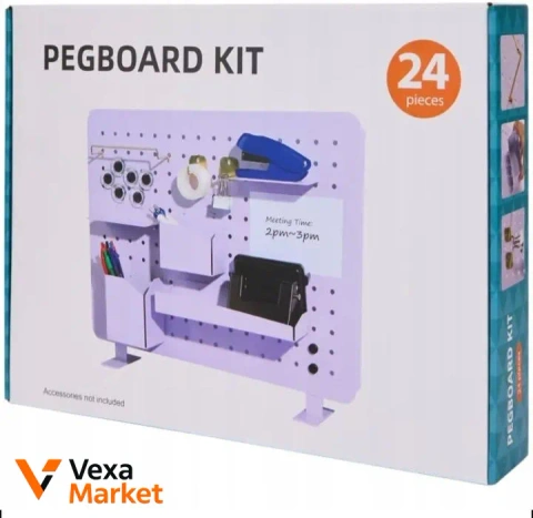 Pegboard Kit 24 pcs фіолетова стояча панель-органайзер