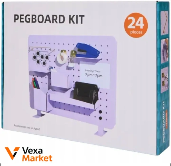 Pegboard Kit 24 pcs фіолетова стояча панель-органайзер