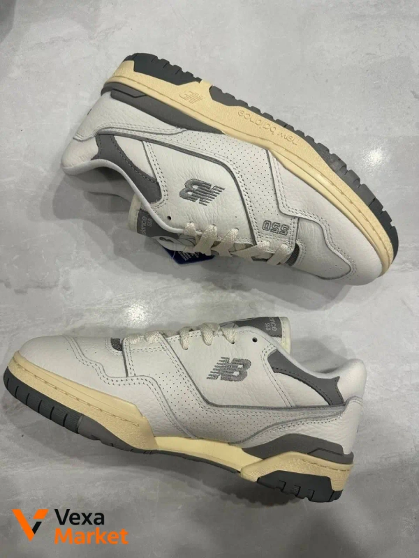 New Balance 550 White/Grey Leather Sneakers 40 EU