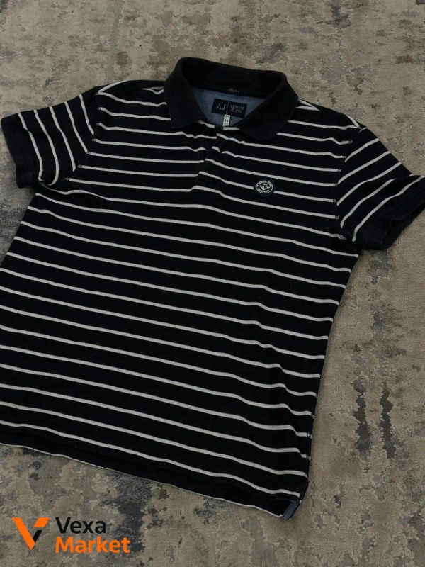 Armani Jeans поло в полоску размер L