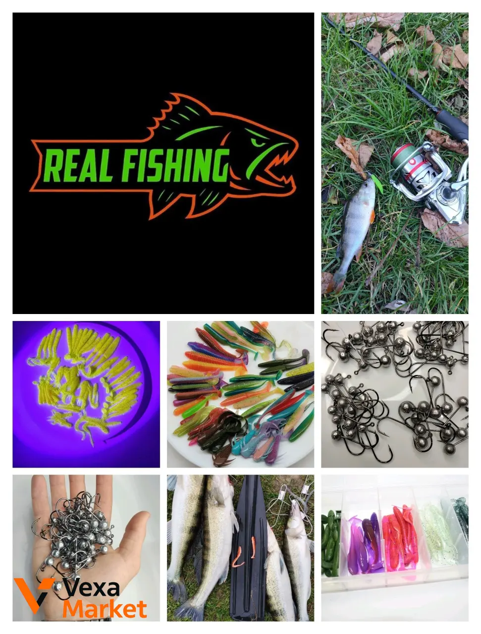 Real Fishing: Силіконові приманки та джиг-головки