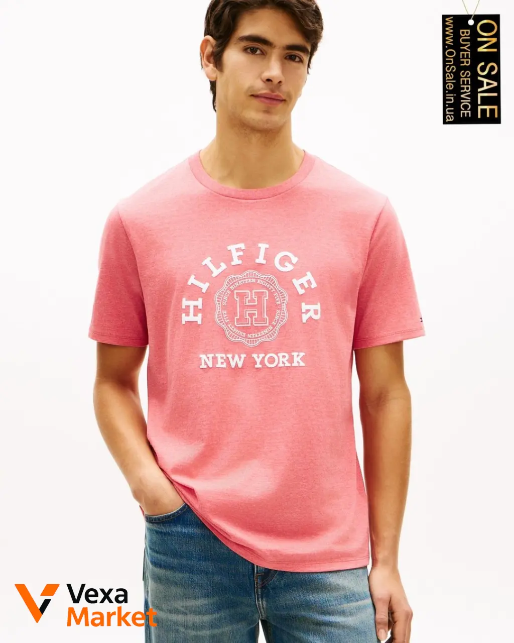Чоловіча футболка Tommy Hilfiger з принтом 'HILFIGER NEW YORK'