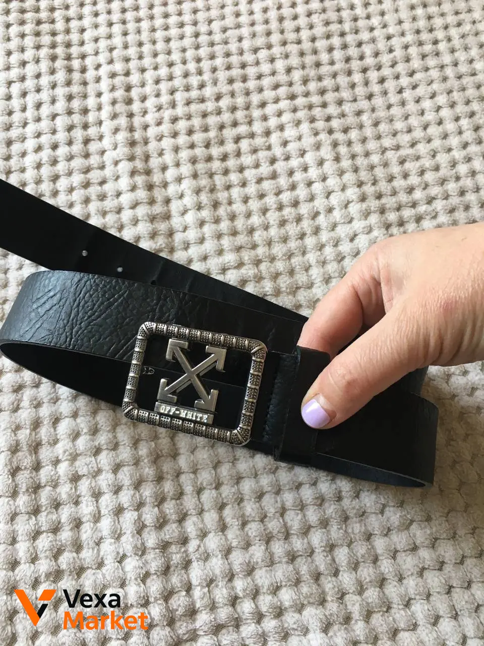 Ремень мужской Off-White черный, длина 102 см