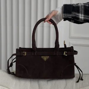 Сумка Prada Medium Suede Tote Bag чорний 20558-1