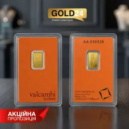Золотой слиток Valcambi Suisse 2.5g