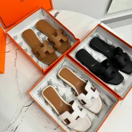 Тапочки Hermes жіночі шкіряні