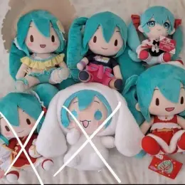 Мягкие игрушки Хацуне Мику (Hatsune Miku) набор 6 шт.