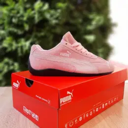 Женские кроссовки Puma замша розовые