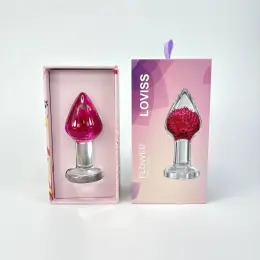 LOVISS Flower Anal Plug с настоящим цветком внутри