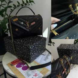 Сумка YSL женская черная экокожа