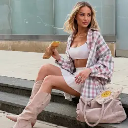 Сорочка в клітинку жіноча