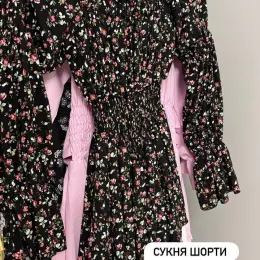 Сукня шорти з квітковим принтом