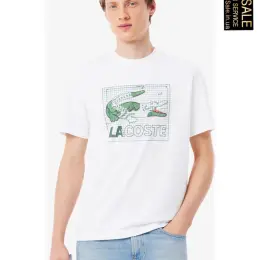 Чоловіча футболка Lacoste з принтом крокодила