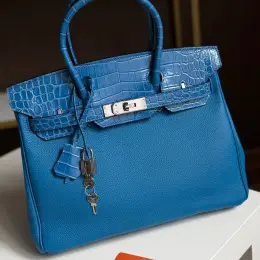Hermes Birkin 30 см синяя