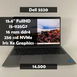 Ноутбук Dell Latitude 5520 15.6" FullHD, Intel Core i5-1135G7, 16GB DDR4, 256GB SSD NVMe