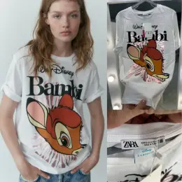 Футболка Zara Disney Bambi біла нова