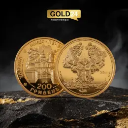 Золота монета Києво-Печерська лавра 200 гривень 15.55г 900 проба