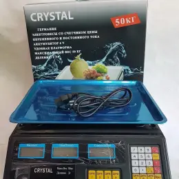 Ваги електронні з калькулятором Crystal 50кг