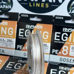GOSEN EGING x8 200 м #0.6, #0.8 - шнур для рыбалки
