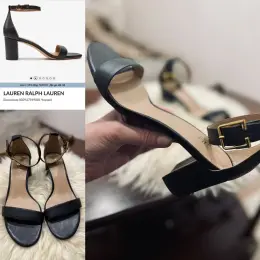 Lauren Ralph Lauren Босоніжки шкіряні чорні 38 розмір