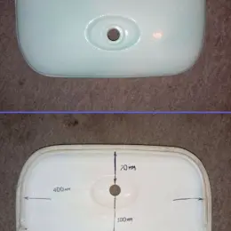 Крышка бачка унитаза бирюзового цвета