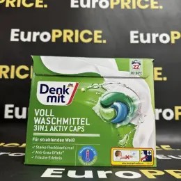 Капсули для прання Denk Mit Universal 3IN1 Aktiv Caps (22 шт.)