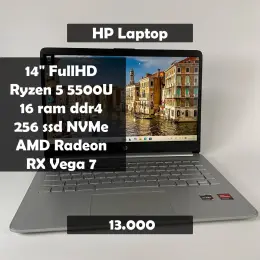HP Laptop 14-FQ1025NR 14" FullHD Ryzen 5 5500U 16GB DDR4 SSD 256GB NVMe AMD Radeon RX Vega 7