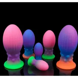 Анальна силіконова пробка Glow-in-the-Dark 90*38 мм