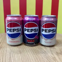 Напій Pepsi Zero Sugar 330мл (Strawberry&Cream, Max Cherry, Cream Soda)