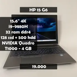 Ноутбук HP zBook 15 G6 15.6" 4K, Intel Core i9-9880H, 32GB RAM, 128GB SSD + 500GB HDD, NVIDIA Quadro T1000 4GB