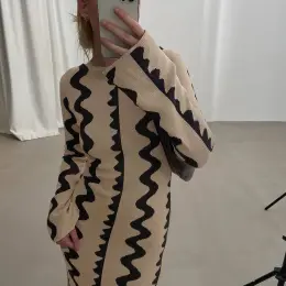 NA-KD Jacquard Knitted Maxi Dress