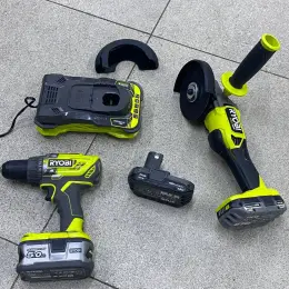 Набір акумуляторних інструментів Ryobi: шліфмашина та дриль