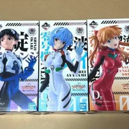 Фігурки персонажів аніме Evangelion (Shinji, Rei, Asuka) Bandai Namco