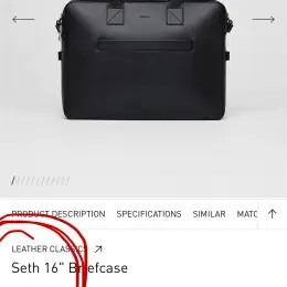 Sandqvist Seth 16” Briefcase натуральна шкіра
