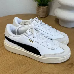Кросівки Puma в ретро-стилі біло-чорні