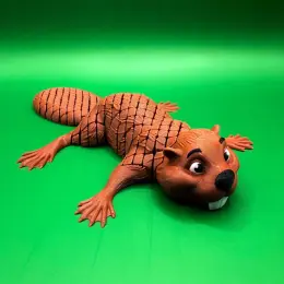 Шарнірна 3D-друкована фігурка тваринки (бобер, ящірка, панголін, білка)